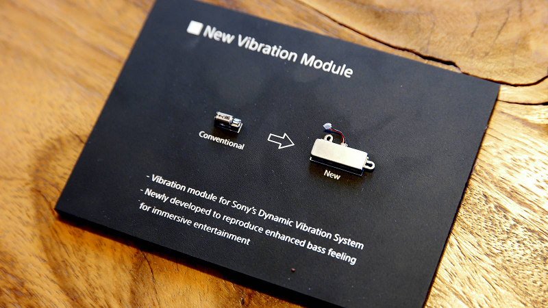 Sony showed me how big the XZ2's haptic module is compared to what you might get in an average phone.